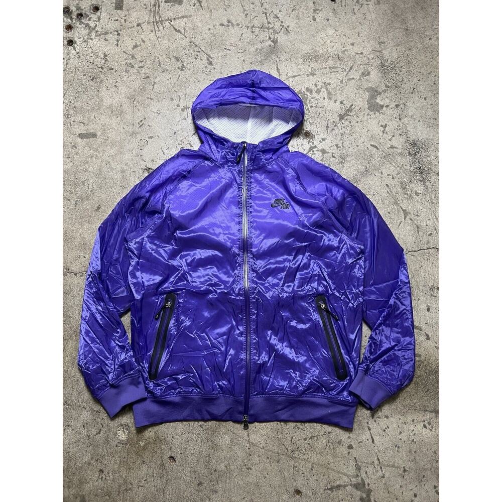2007 Nike Air Purple Zip Up Satin Jacket Men’s L‎ Rare Vintage